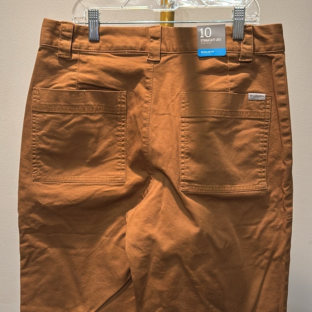 Columbia women’s brown straight leg khaki button fly pants NWT 10 - Picture 5 of 10